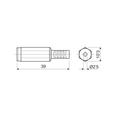 DH CONECTOR ALIMENTACIÓN HEMBRA AÉREA