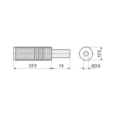 DH CONECTOR ALIMENTACIÓN HEMBRA AÉREA