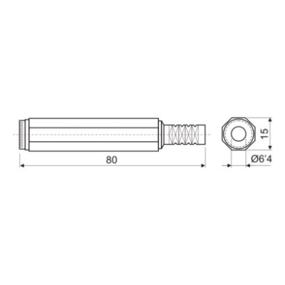 DH CONECTOR ALIMENTACIÓN HEMBRA AÉREA