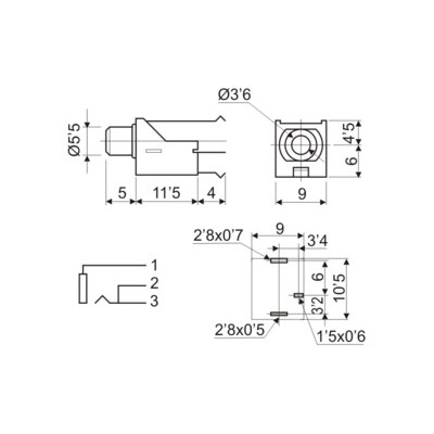 DH CONECTOR C.I HEMBRA MONO 3,5 MM