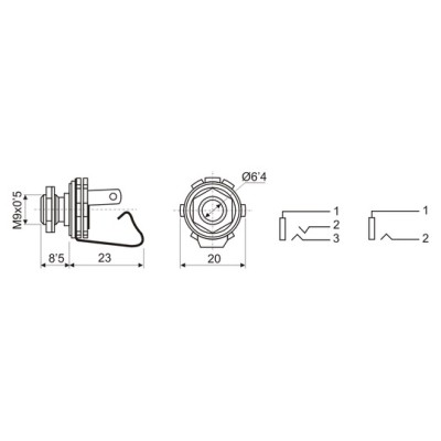 DH CONECTOR HEMBRA MONO 6,35 MM