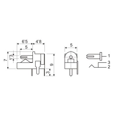 DH BASE ALIMENTACIÓN PARA C.I 1,3 MM