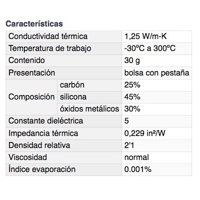 DH SILICONA TERMICA. JERINGA 7G + ESPÁTULA