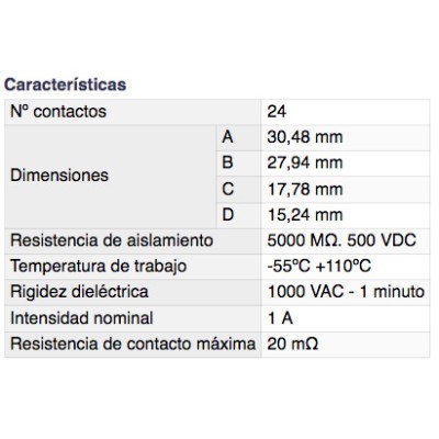 DH ZÓCALO CIRCUITO INTEGRADO