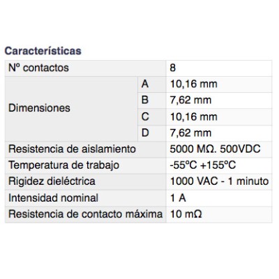 DH ZÓCALO CIRCUITO INTEGRADO