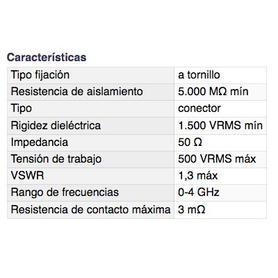 DH CONECTOR BNC HEMBRA AÉREO