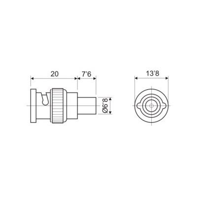 DH ADAPTADOR CONECTOR BNC MACHO