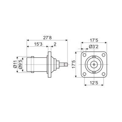 DH ADAPTADOR CONECTOR BNC HEMBRA SOLDABLE