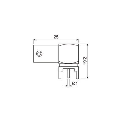 DH CONECTOR BNC HEMBRA ACODADO PARA CIRCUITO IMPRESO