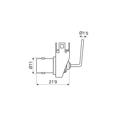 DH CONECTOR BNC HEMBRA ACODADO PARA CIRCUITO IMPRESO