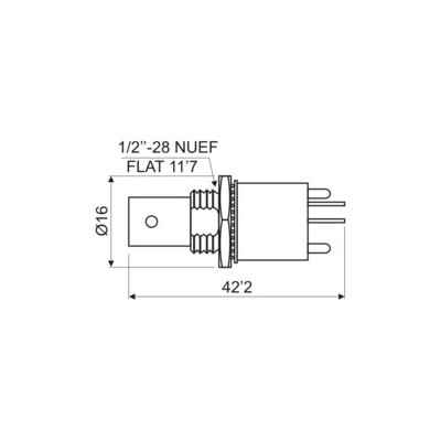 DH CONECTOR BNC HEMBRA FIJACIÓN A TUERCA