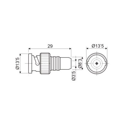 DH ADAPTADOR BNC MACHO A RCA HEMBRA