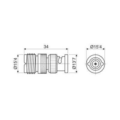 DH ADAPTADOR BNC MACHO A UHF HEMBRA