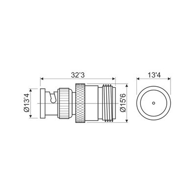 DH CONECTOR BNC MACHO A N HEMBRA