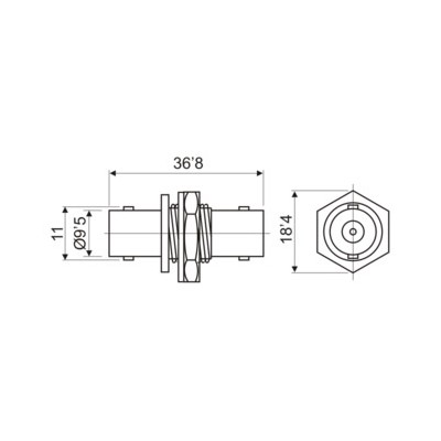 DH ADAPTADOR BNC HEMBRA A BNC HEMBRA