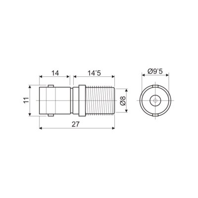 DH ADAPTADOR BNC HEMBRA A F HEMBRA