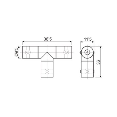 DH ADAPTADOR BNC HEMBRA TRIPLE T