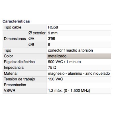 DH CONECTOR F MACHO A ROSCA