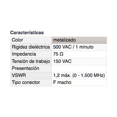 DH CONECTOR F MACHO