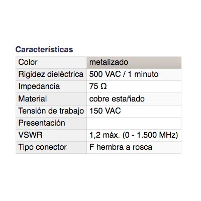 DH CONECTOR F HEMBRA A ROSCA