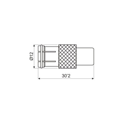 DH CONECTOR ADAPTADOR F MACHO A TV MACHO A PRESIÓN DIN 45.325