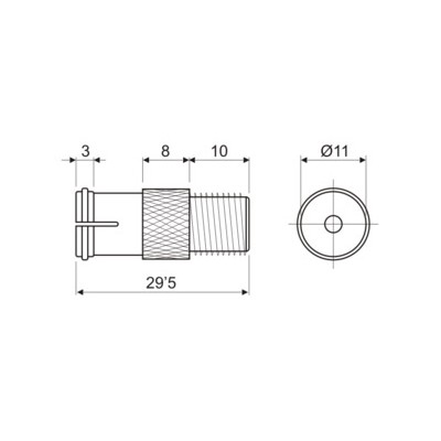 DH CONECTOR ADAPTADOR F HEMBRA A TV HEMBRA A PRESIÓN