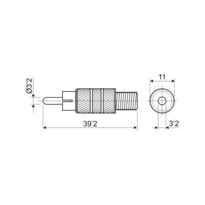 DH CONECTOR F HEMBRA A RCA MACHO