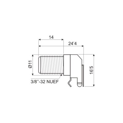 DH CONECTOR F HEMBRA ACODADO PARA CIRCUITO IMPRESO