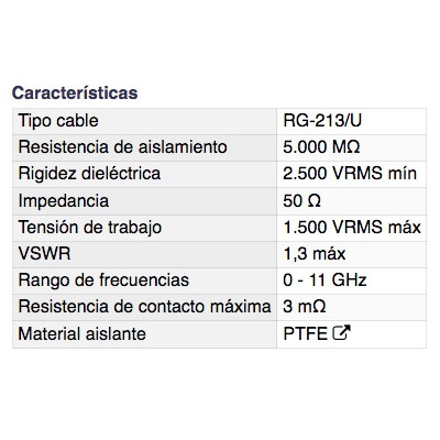 DH CONECTOR N MACHO AÉREO A PRESIÓN