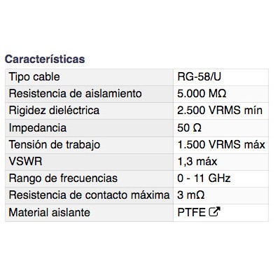 DH CONECTOR N MACHO AÉREO A PRESIÓN