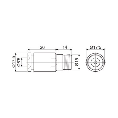 DH CONECTOR N HEMBRA AÉREO A PRESIÓN