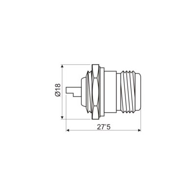 DH CONECTOR N HEMBRA SOLDABLE