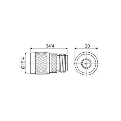 DH ADAPTADOR N MACHO A UHF HEMBRA