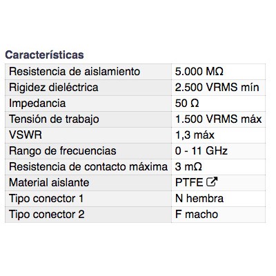 DH ADAPTADOR N HEMBRA A F MACHO