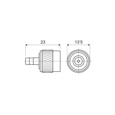 DH CONECTOR TNC MACHO PARA ENGASTAR