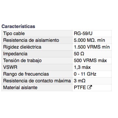 DH CONECTOR TNC MACHO AÉREO