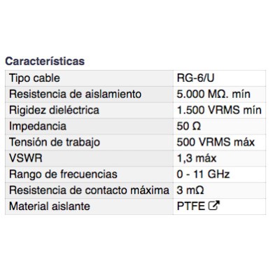 DH CONECTOR TNC HEMBRA AÉREO