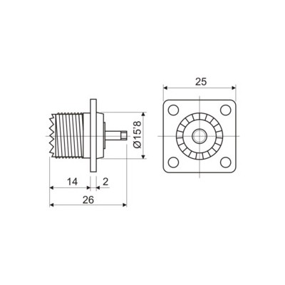 DH CONECTOR UHF HEMBRA SOLDABLE