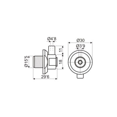 DH CONECTOR UHF HEMBRA A TORSIÓN ACODADO