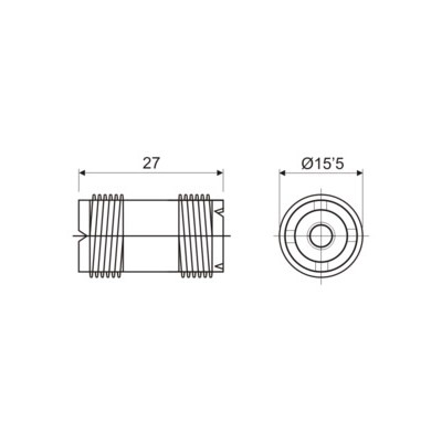 DH ADAPTADOR UHF HEMBRA A UHF HEMBRA