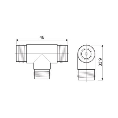 DH CONECTOR TWINAXIAL HEMBRA TRIPLE