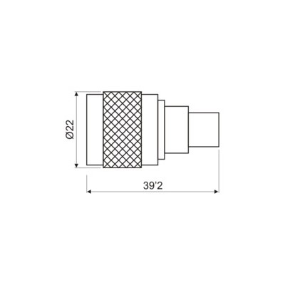 DH CONECTOR TWINAXIAL MOLDEADO PARA ENGASTAR