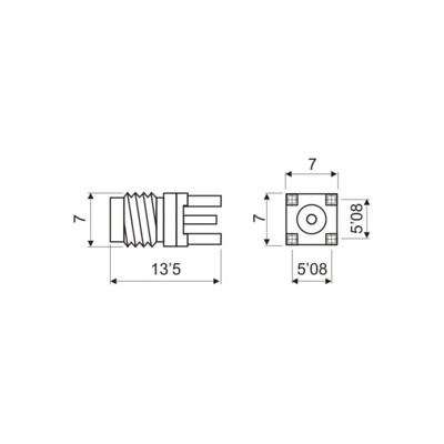 DH CONECTOR SMA HEMBRA PARA CIRCUITO IMPRESO