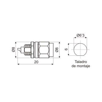 DH CONECTOR SMA MACHO ROSCADO