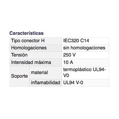 DH CONECTOR IEC MACHO