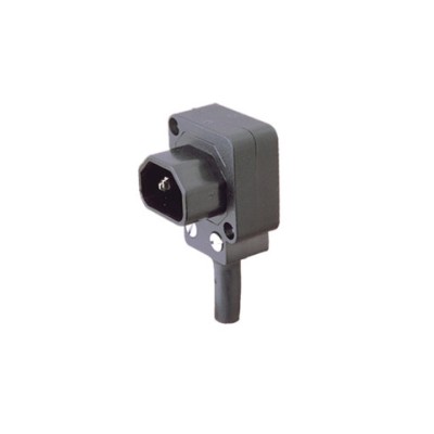 DH CONECTOR IEC MACHO ACODADO