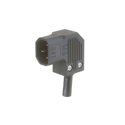 DH CONECTOR IEC MACHO ACODADO