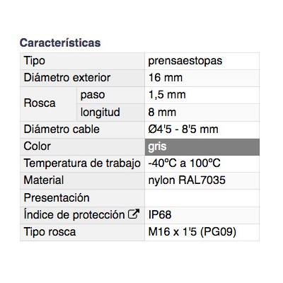 DH PRENSAESTOPAS