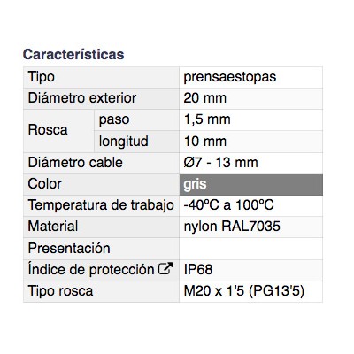 DH PRENSAESTOPAS