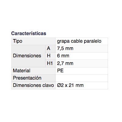 DH GRAPA CABLE PARALELO